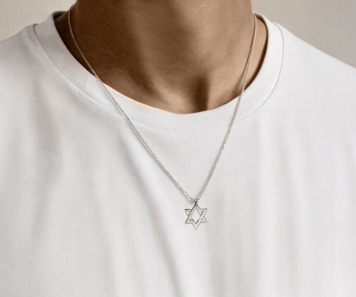 UNISEX שרשרת מגן דוד לגבר לאשה