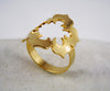 Flower ring gold flower ring statement gold ring