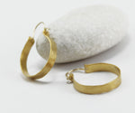 Textured hoop earrings Hammered gold hoops Medium hoops Gypsy hoops